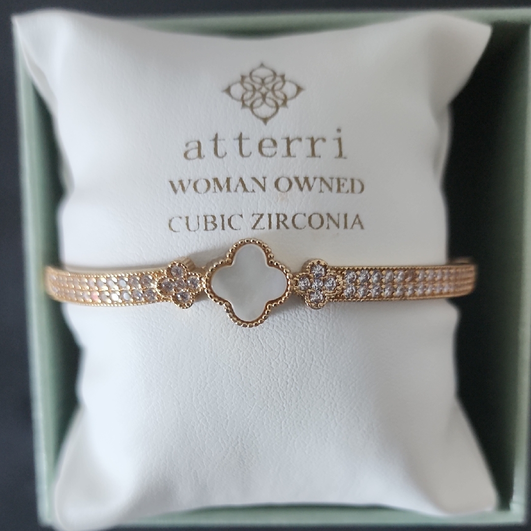 Gold Heart Mesh Bracelet With Cubic Zirconia 29$